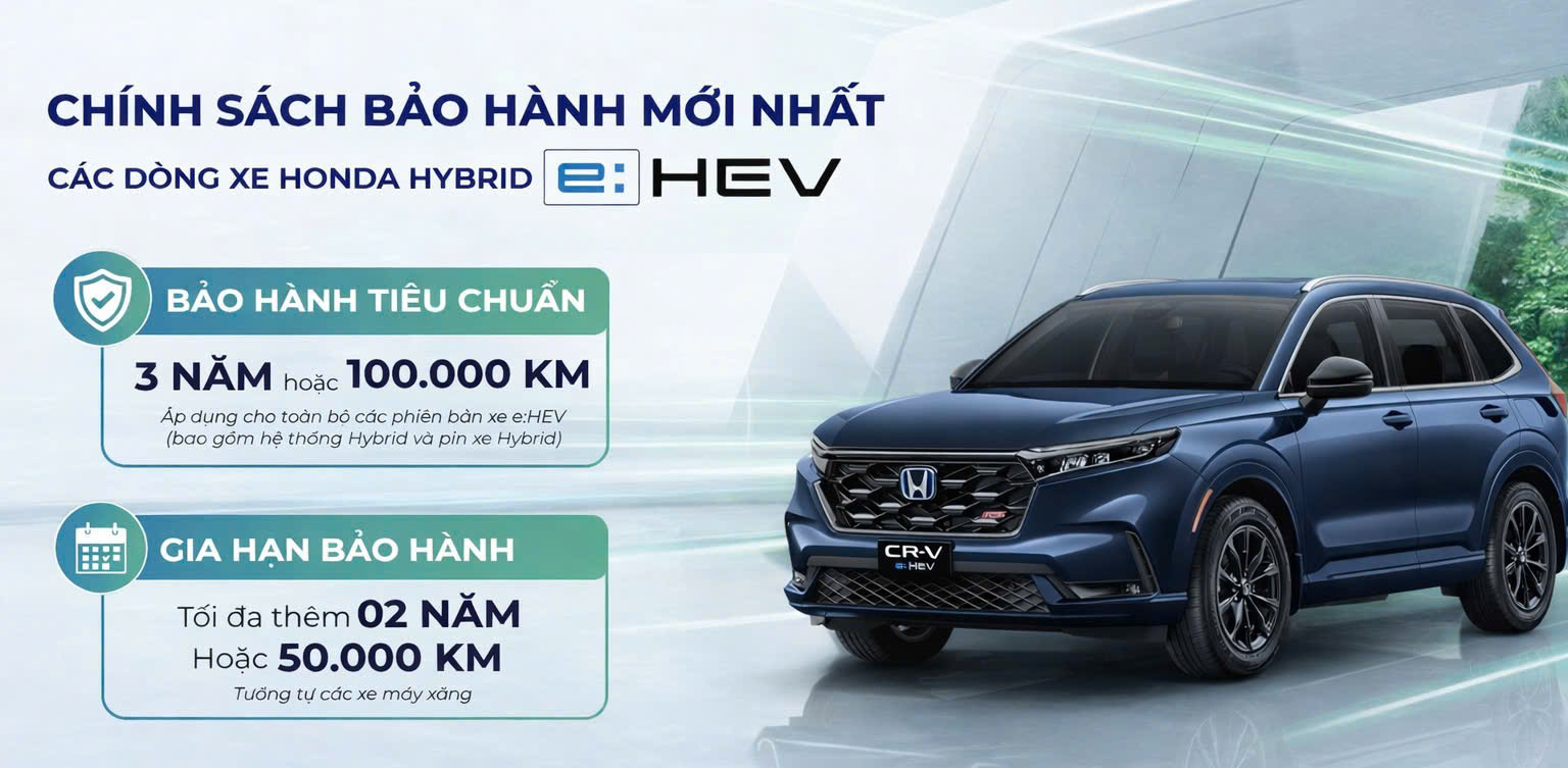 Chính sách bảo hành Pin Hybird cho dòng xe Honda Ô tô 2026